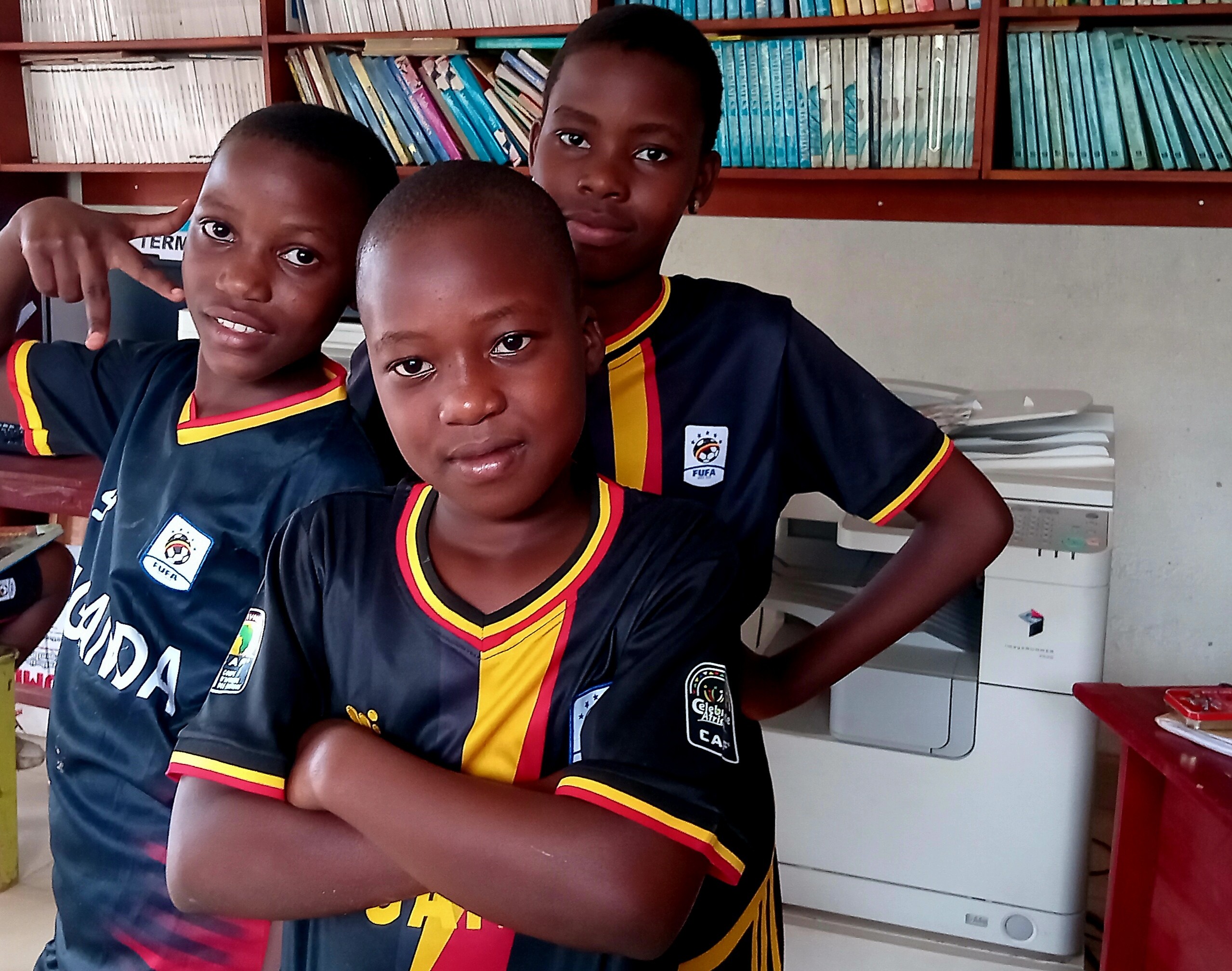 Students in the school library