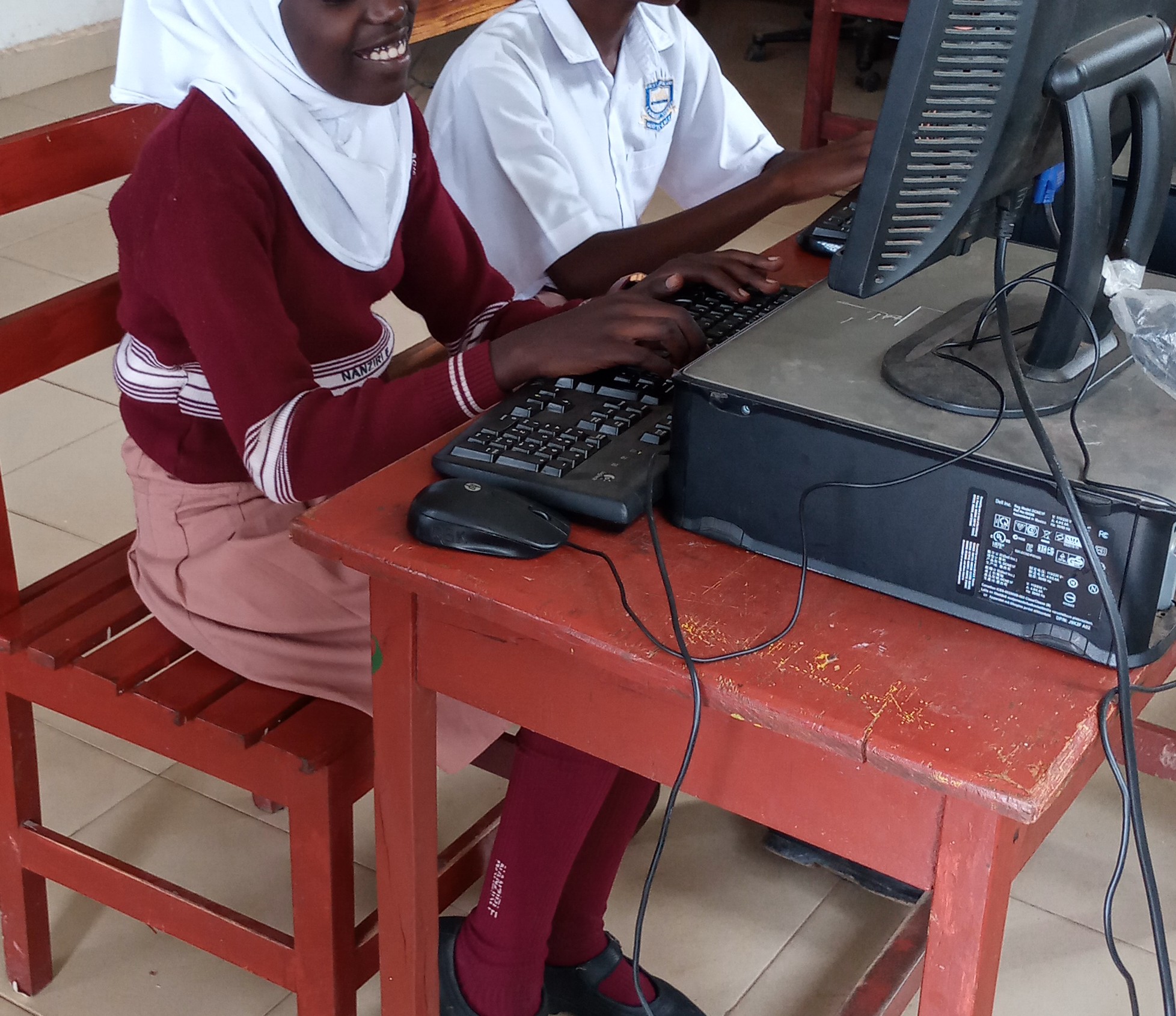 Students in the school computer lab